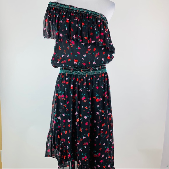 Joie Hafsa Silk Floral One Shoulder Dress Medium - Picture 3 of 13